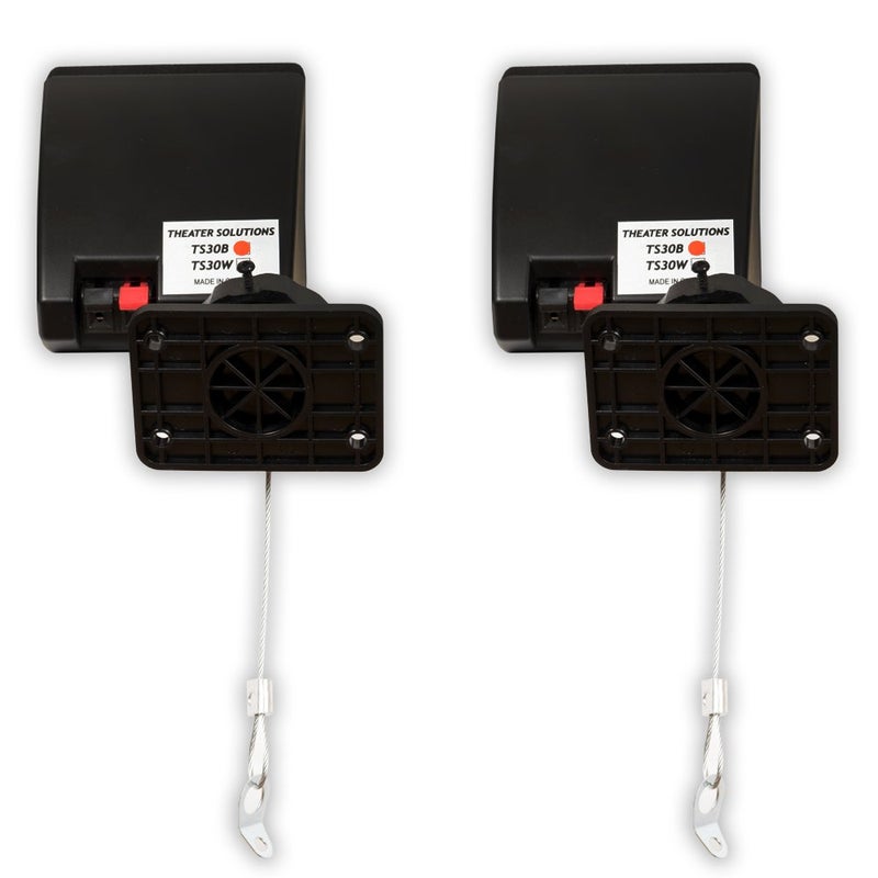Theater Solutions مكبرات صوت داخلية قابلة للتثبيت Theater Solutions TS30B باللون الأسود - زوج رفوف - Image 4
